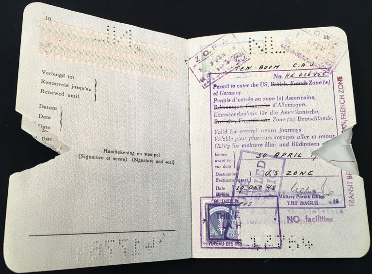 ctb passport 1950 us zone