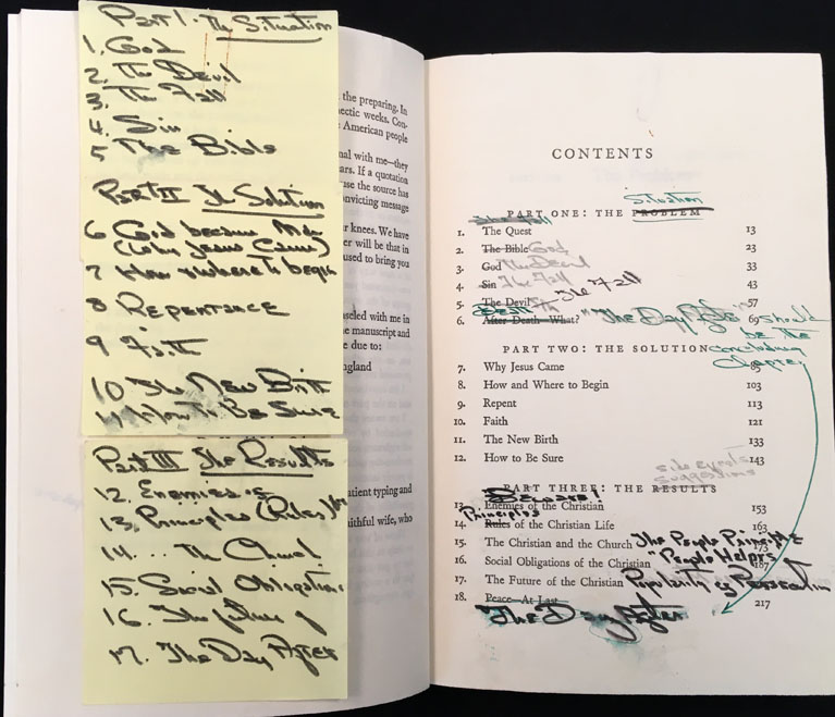 pwg table of contents