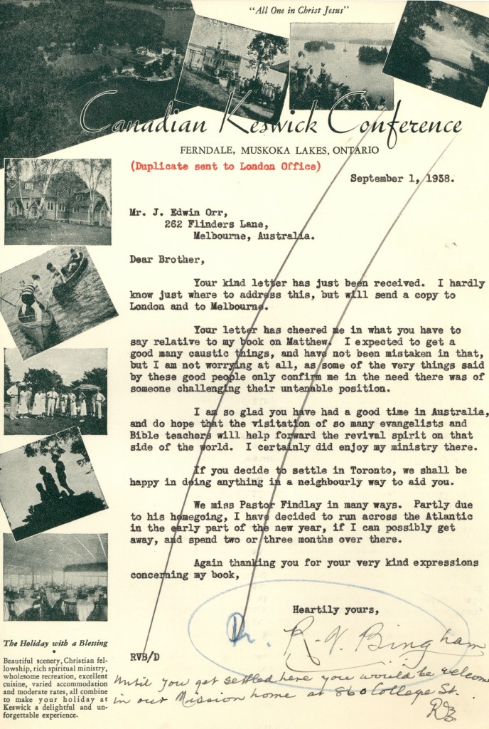 Keswick letterhead