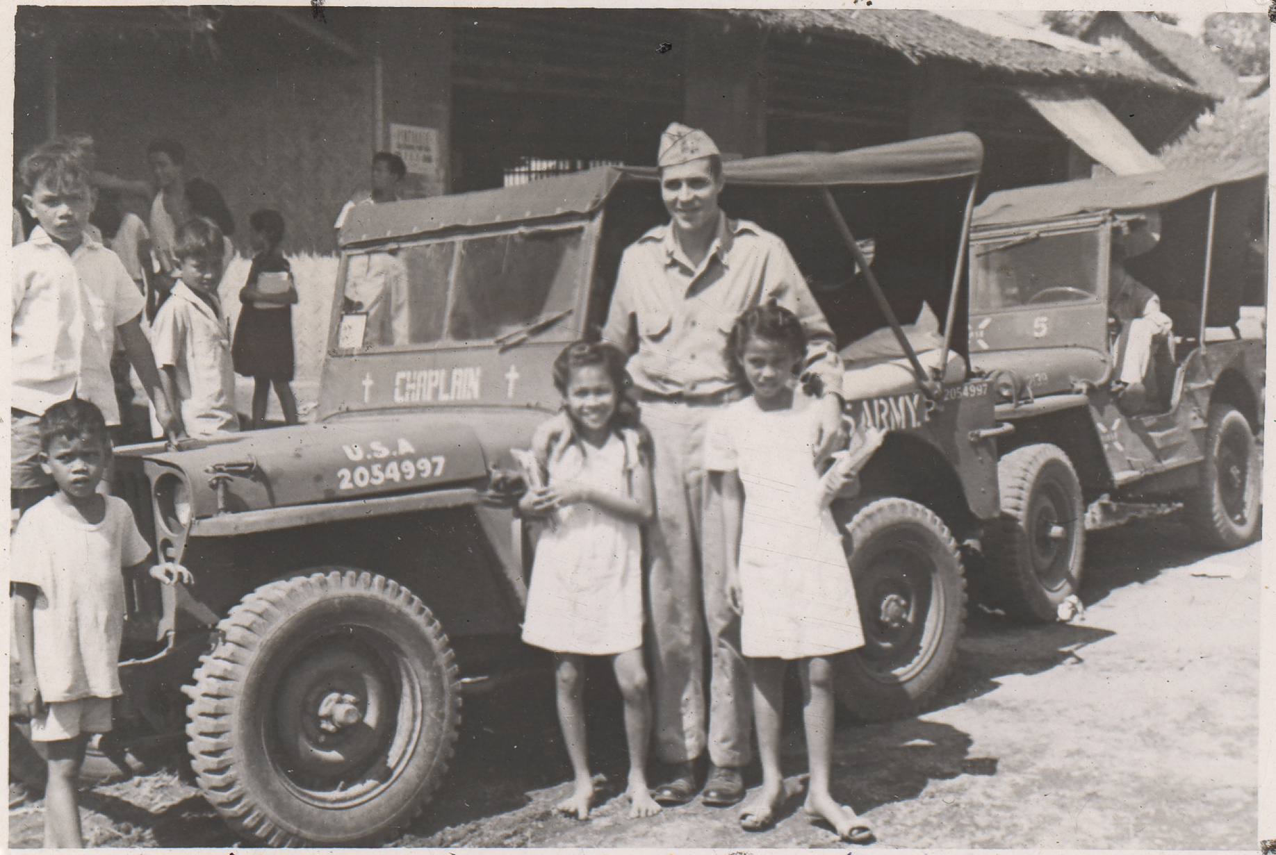 Army Chaplain Russell Honeywell in Manila, ca. 1945