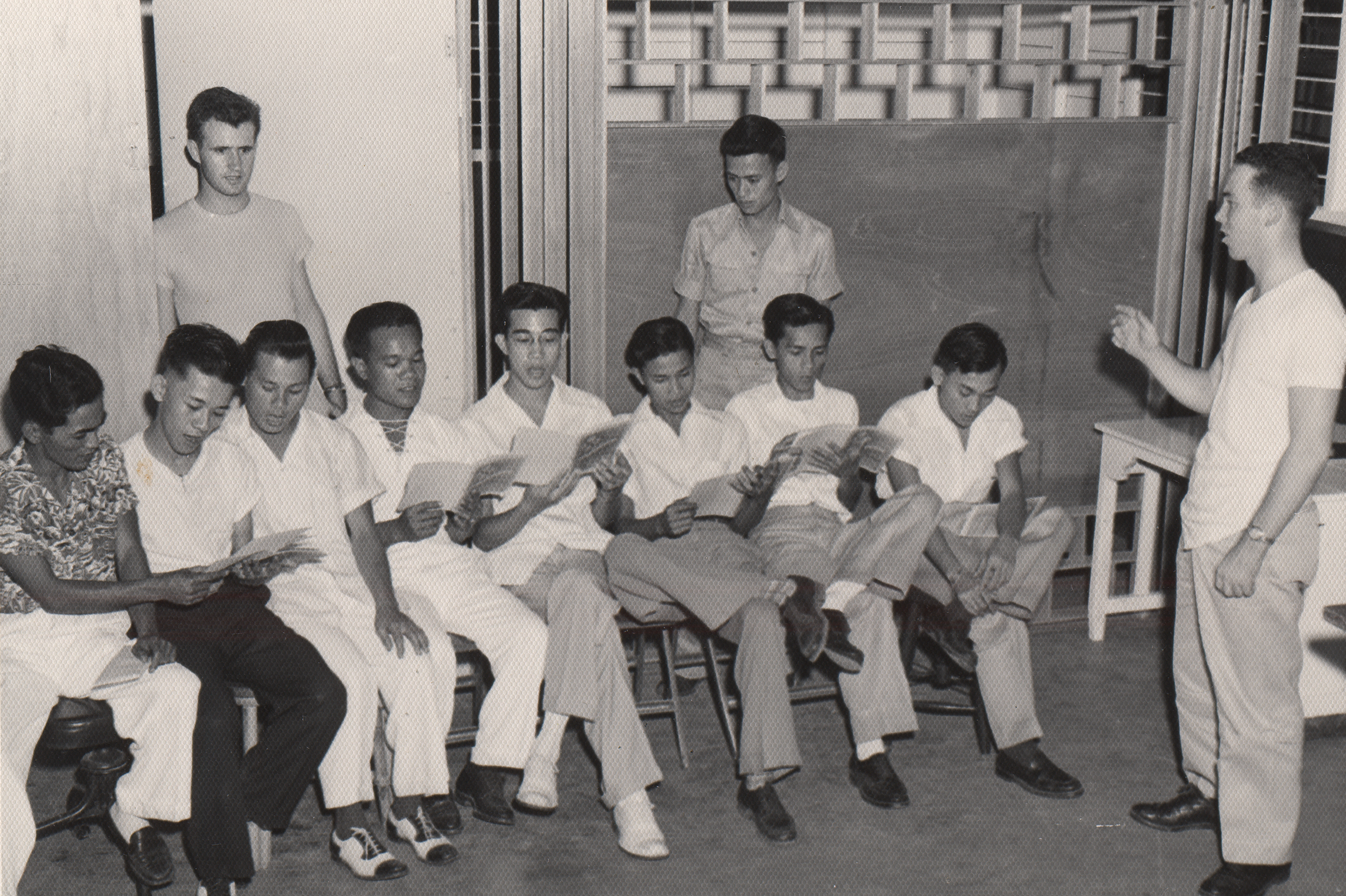 A Filipino Bible class taught by GI's at the Christian Resource Center in Manila