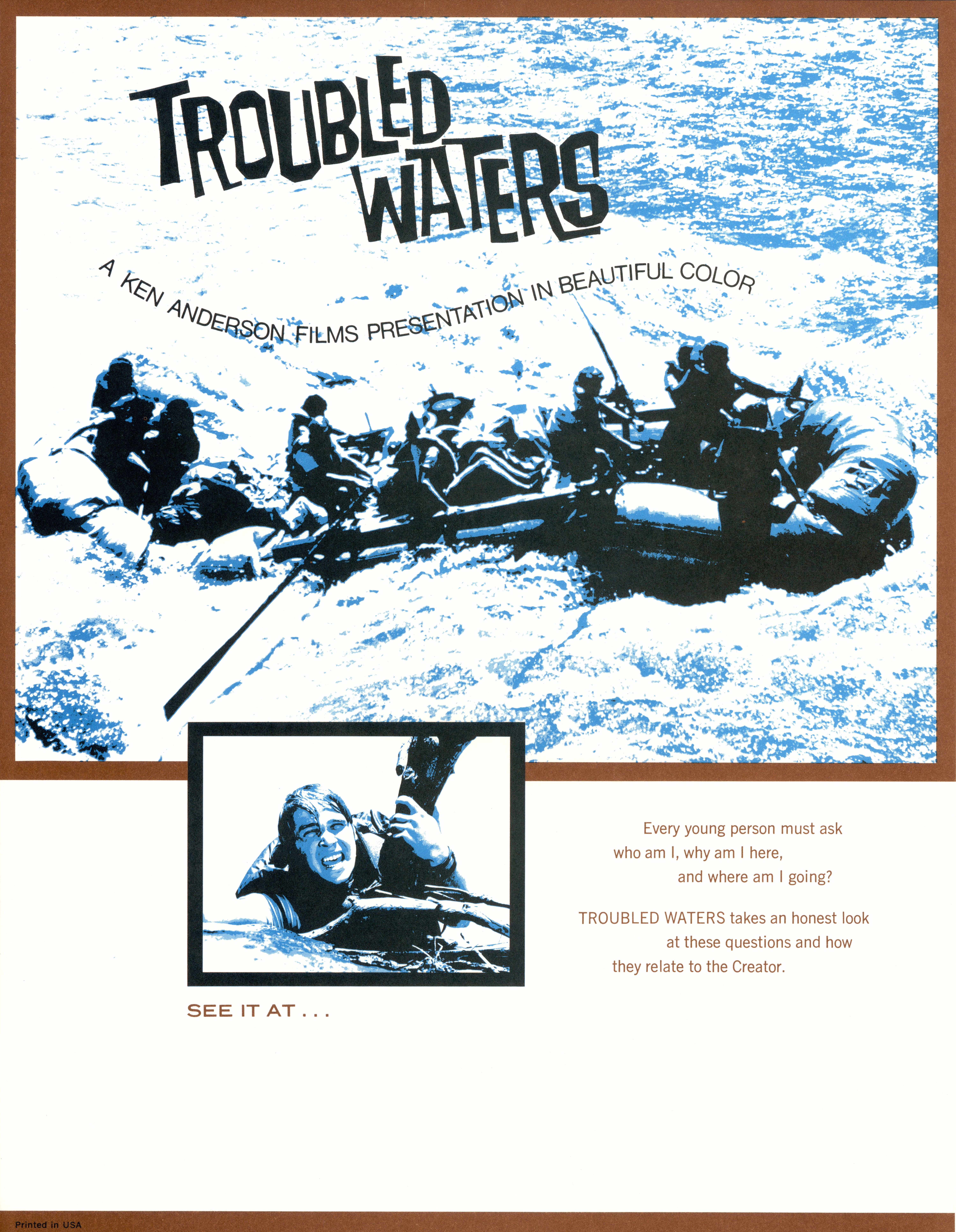 Poster for a Ken Anderson Film, Troubled Waters.