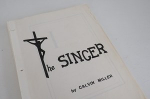 Cover of manuscript draft of The Singer.