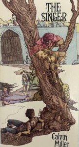 Book cover of The Singer with original illustrations by Chicago artist, Joe Devalsico.